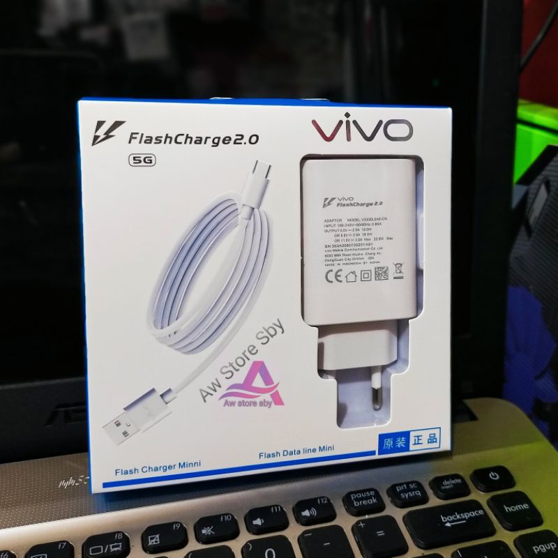 Original Charger vivo type c Quick charge v19/s1 pro/y30/y50/v17/ v17 pro/Y51 [VIVO USB C 5G]