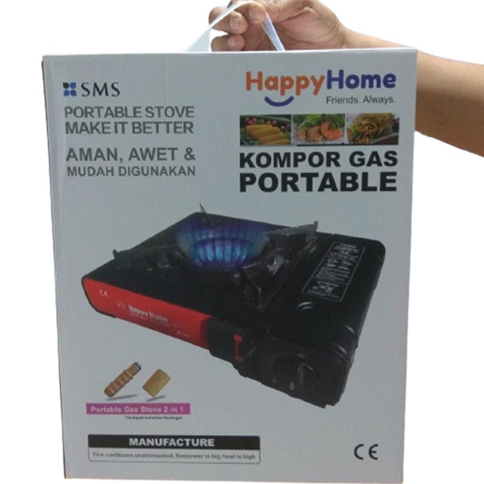 Happy Home B2 Portable Gas Stove 2 in 1 Kompor Mini