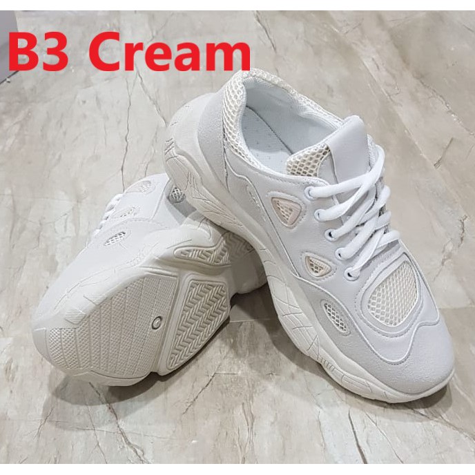 CUCI GUDANG!! Sepatu Sneakers Wanita untuk olahraga warna Putih Pink Sepatu running cewek Import Murah SP-005-3