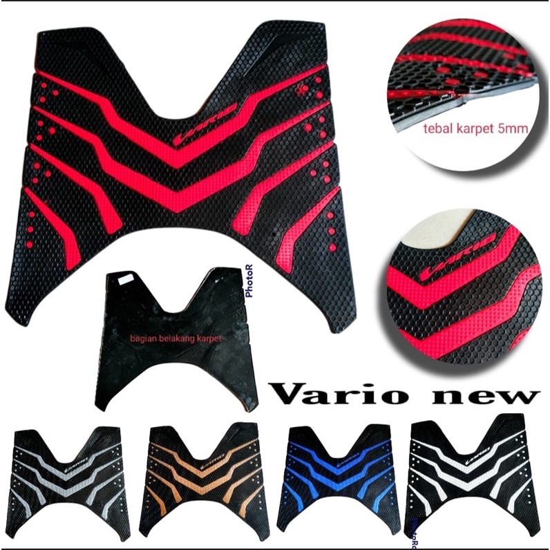KARPET BORDES VARIO 150-VARIO125-scoopy new-genio-beat f1 new-BEAT DELUXE-VARIO 110 -VARIO TECHNO 110- VARIO 150 ESP NEW-SCOOPY DONAT KARPET INJAKAN HONDA MATIC