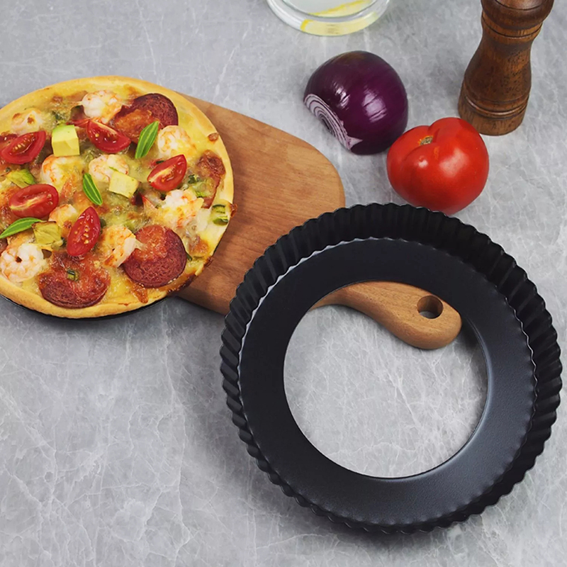 Carbon Steel Non-Stick Round Egg Tart Cake  Pans/Removable Bottom Mold Cake Baking Tray/Kitchen Utensil Pizza Bakeware