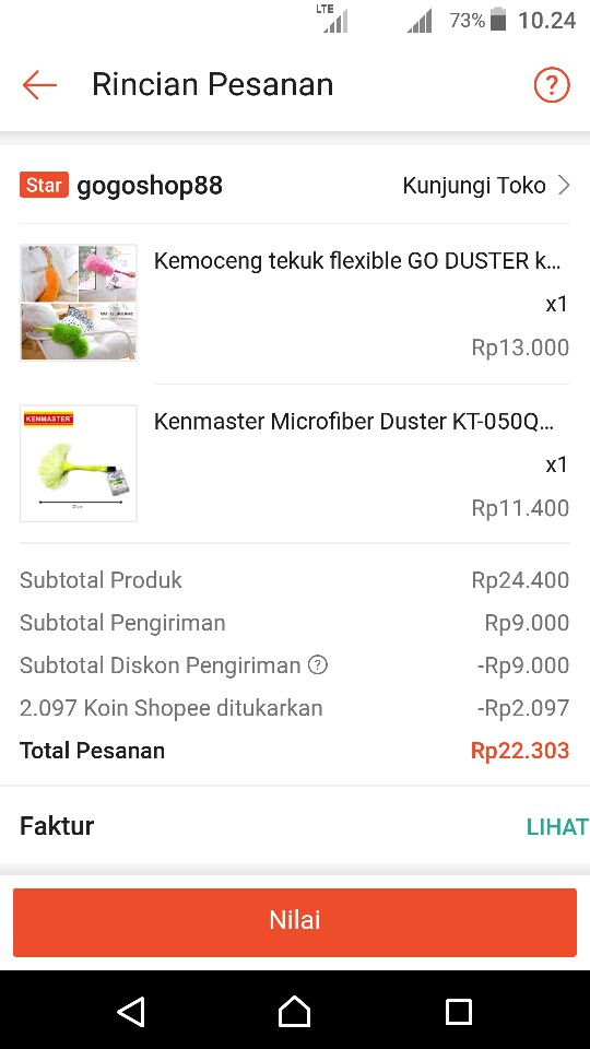 Kenmaster Microfiber Duster Kt-050q Kemoceng Mini Kent Kt050q