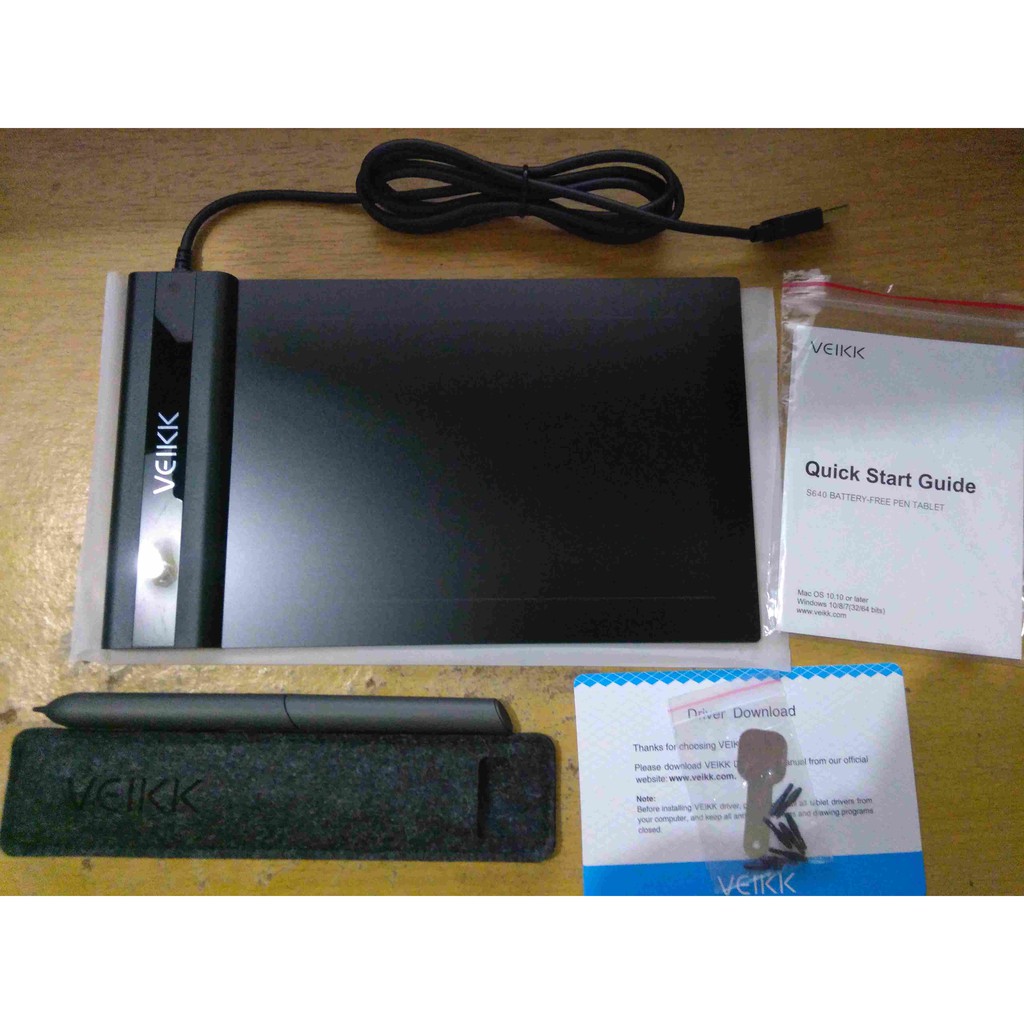 Veikk S640 Tablet Gambar Profesional Drawing Pen Tablet second