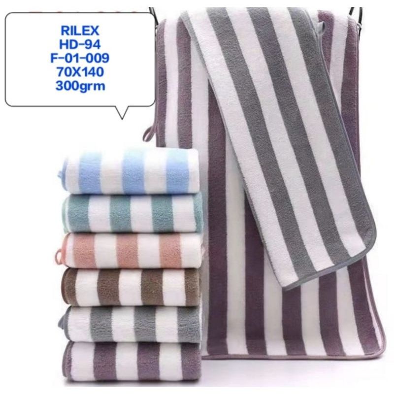 1 pcs handuk mandi salur Sultan microfiber 70x140