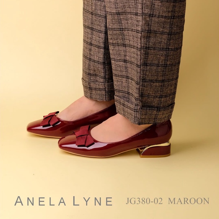 ANELA LYNE SEPATU GLOSY BECKA PITA HEELS G380-02 ORIGINAL