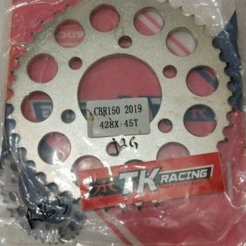 GIR GEAR BELAKANG CBR150R NEW, CBR 150 2019 TK RACING 428*45 LUBANG 6