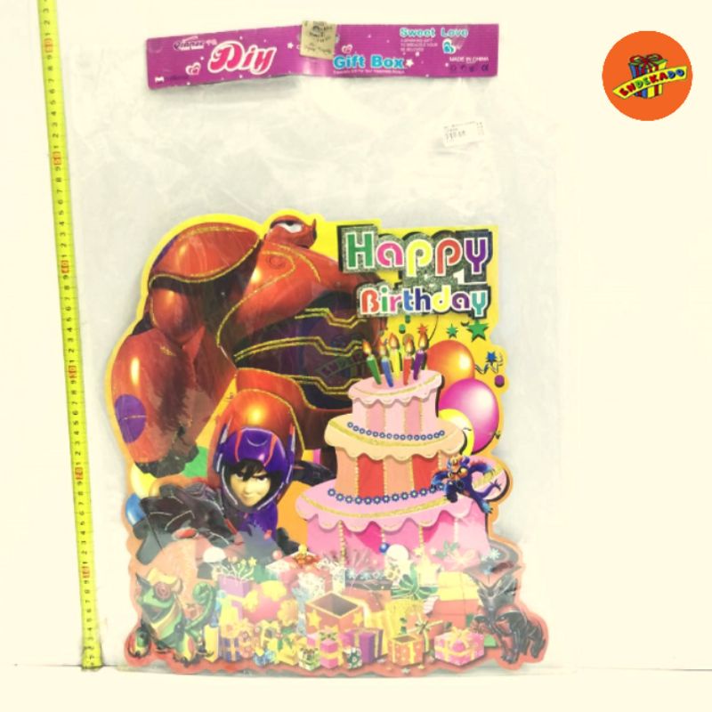 BANNER HAPPY BIRTHDAY BIG HERO 6 - Banner Kue Ulang Tahun
