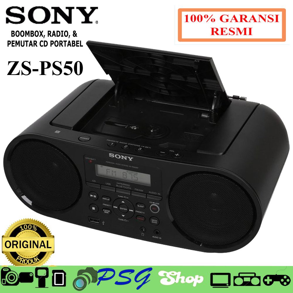 Sony ZS PS50 CD Boombox - BOOMBOX - RADIO - PORTABLE CD PLAYERS - FM Tuner