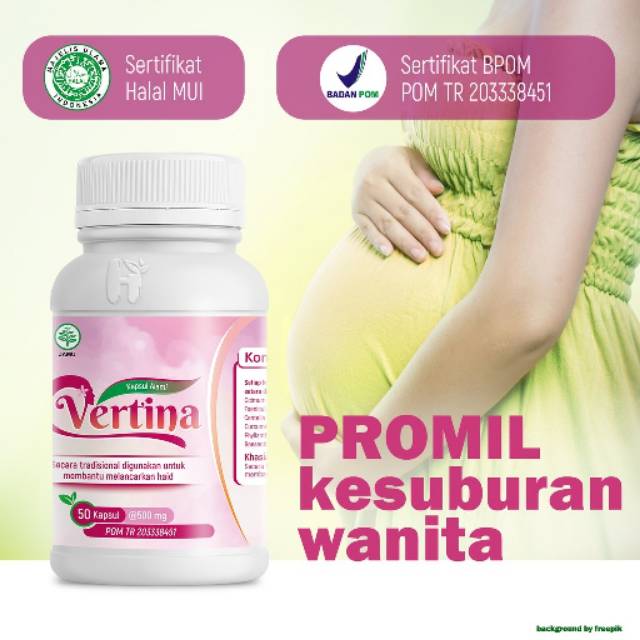 Vertina penyubur kandungan dan lancar haid..bpom halal
