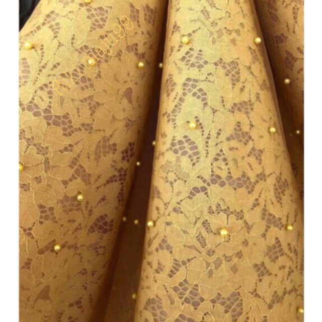 NEW Kain Brokat Fatmawati Mutiara / Kain-Bahan Brukat Mutiara Lebar 150CM