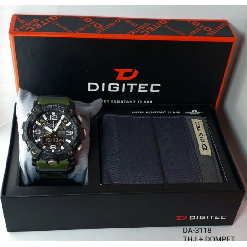 KARUNIA JAM - DIGITEC 3118T - DIGITEC DOUBLE TIME BONUS DOMPET JAM DOUBLE TIME ORIGINAL