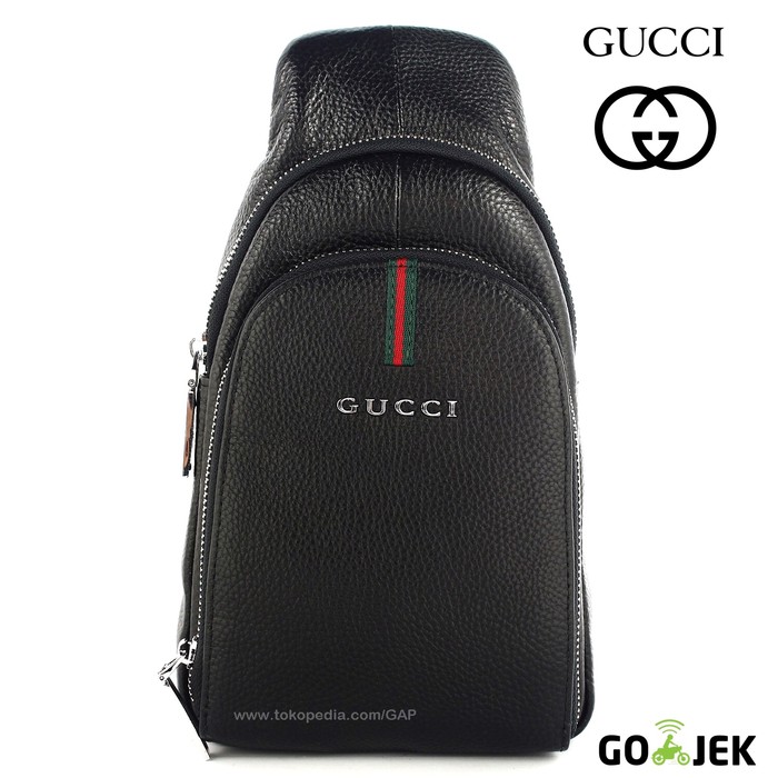 TAS SELEMPANG SHOULDER BAG KULIT ASLI BODYPACK IMPORT | GUCCI 67 BLACK