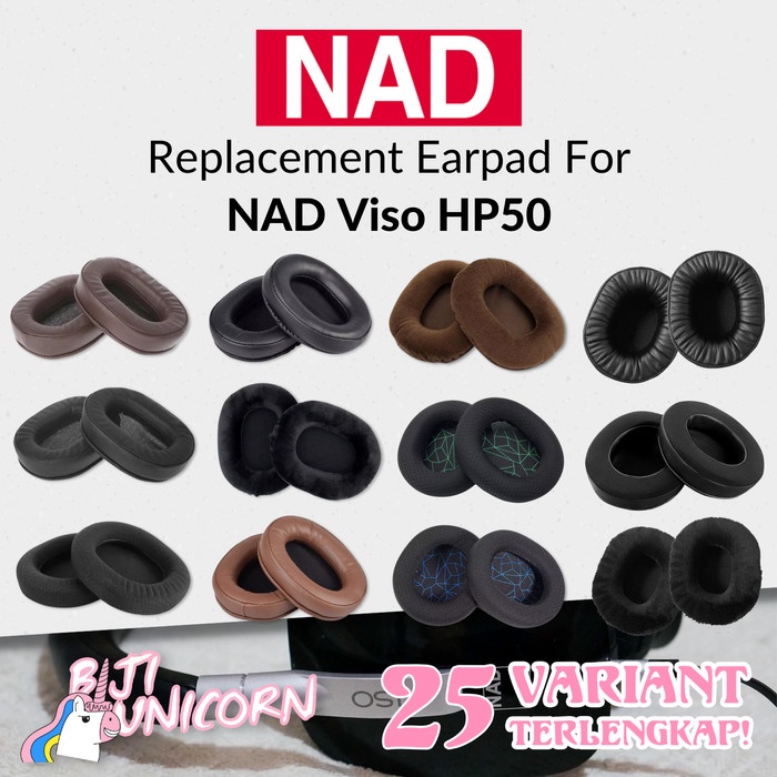 Earcup Earpad Ear Cushion Nad Viso HP50 HP-50 HP 50 Busa Pad Foam