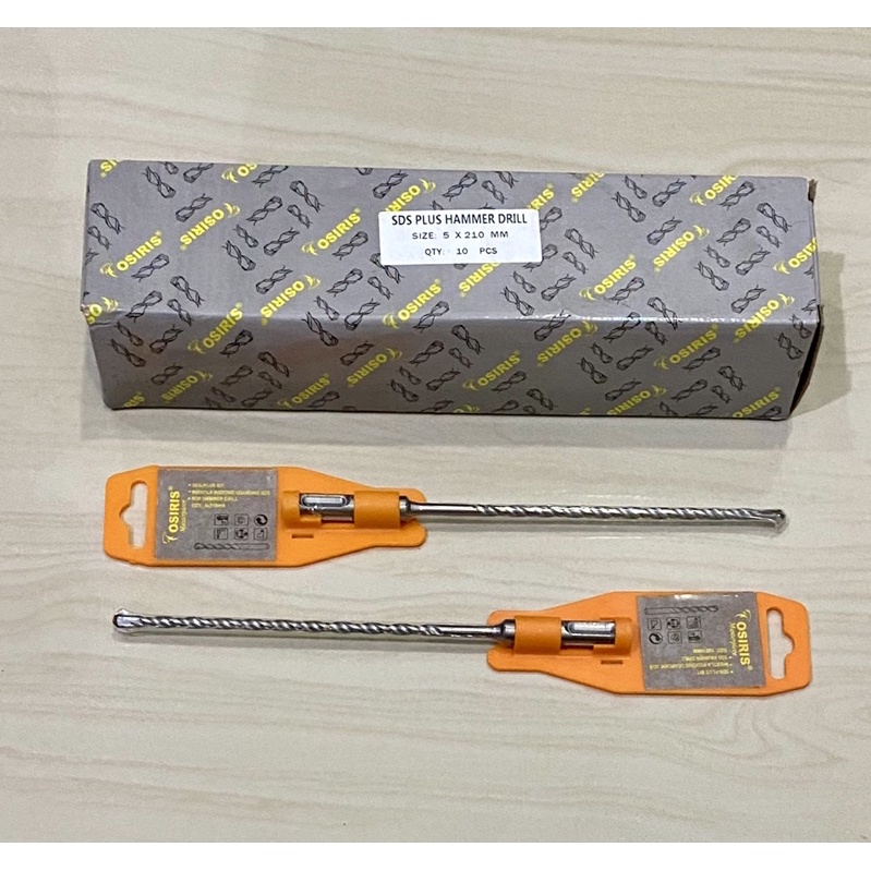 OSSIRIS 5x210mm Mata bor beton sds plus 5 x 210mm Mata bor tembok colok 5 x 21cm Mata bor colok 5 x 
