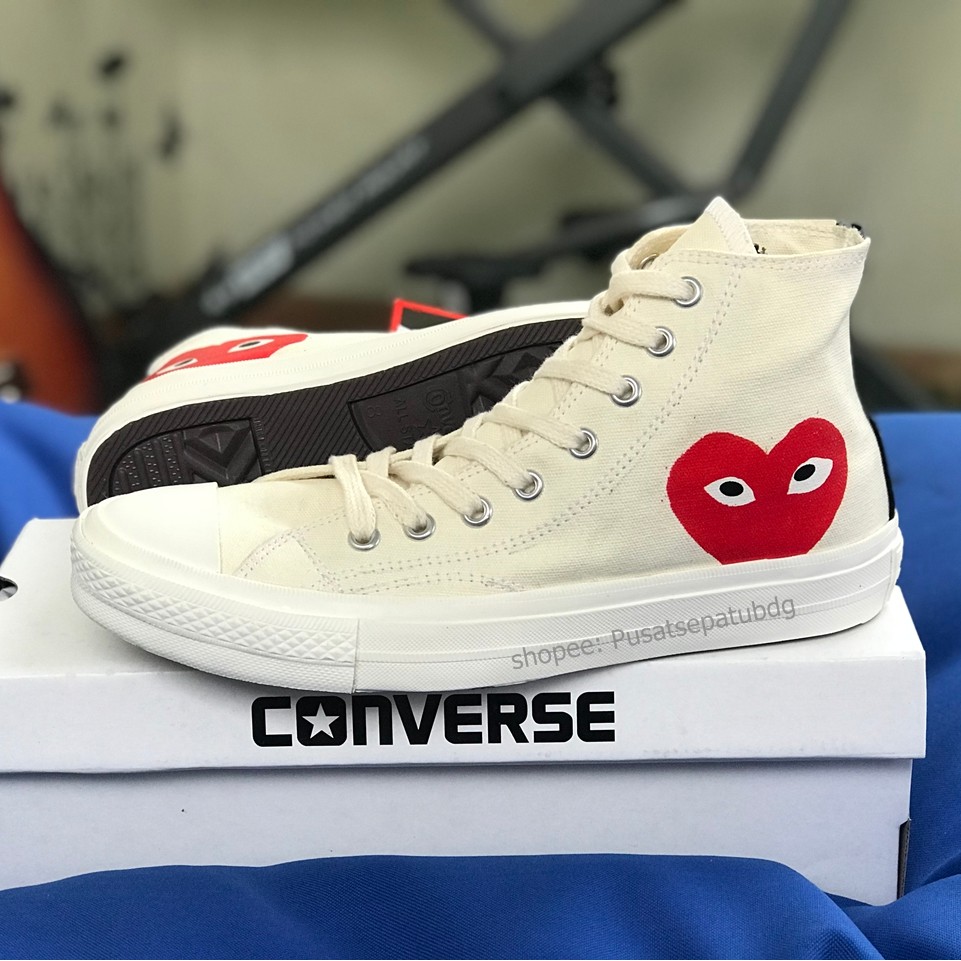 CONVERSE 70S PLAY CDG COMME DES GARCONS HIGH OFF WHITE