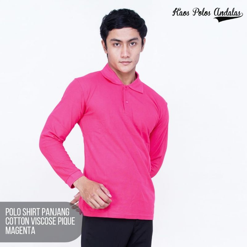 POLO SHIRT COTTON PIQUE PANJANG SERI WARNA 2