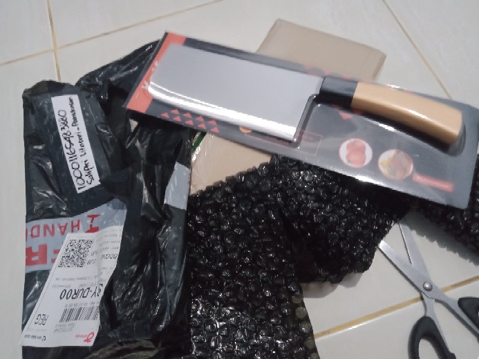 Pisau  Dapur / Daging Ying Guns Stainless Super Tajam / Gagang Motif Kayu / Kitchen Knife