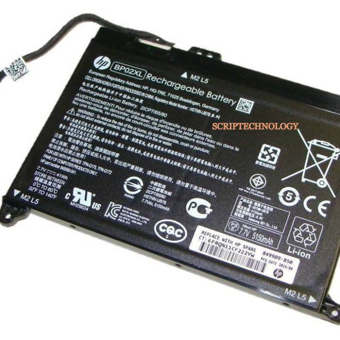 Baterai  Original Hp Pavilion BP02XL BP02 HSTNN-LB7H 15-AU