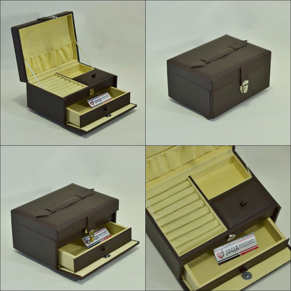 NEW!! Jewelry Box | Kotak Tempat Perhiasan &amp; Accesories Brown Cream