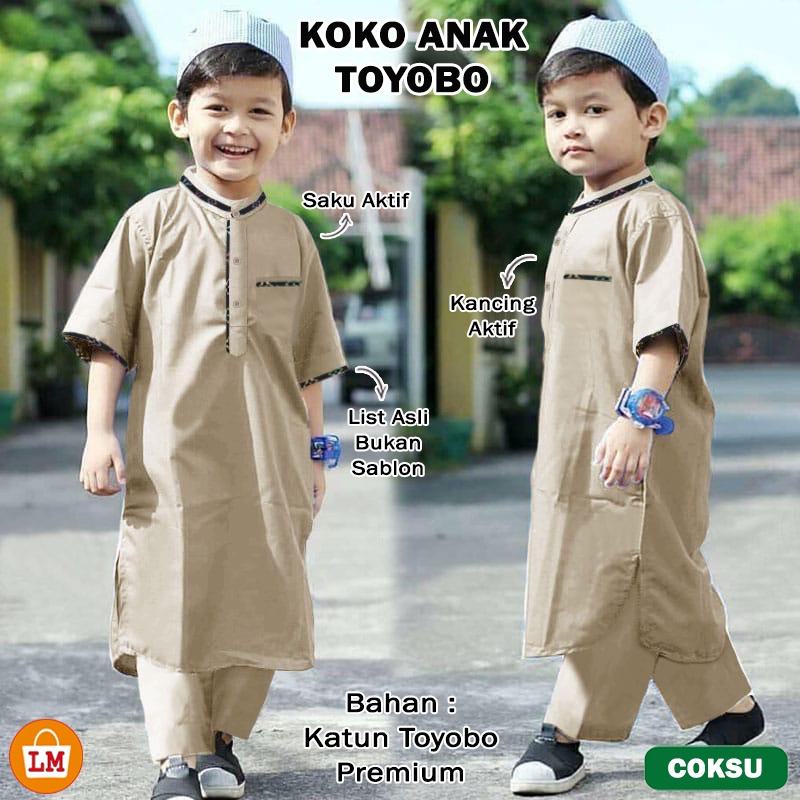 TERMURAH TERLARIS Baju SETELAN KOKO MUSLIM ANAK TOYOBO Usia 2-15 tahun LMS 18047 18049 18051 18053