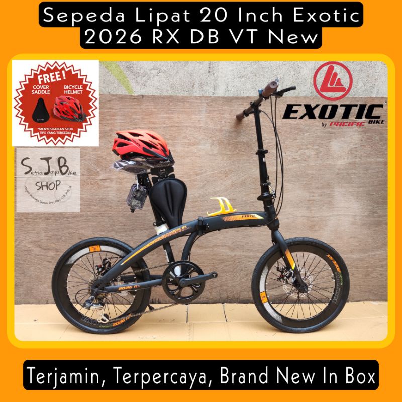 Sepeda Lipat 20 Inch EXOTIC 2026 RX DB VT New Steel Hi-Ten 7 Speed