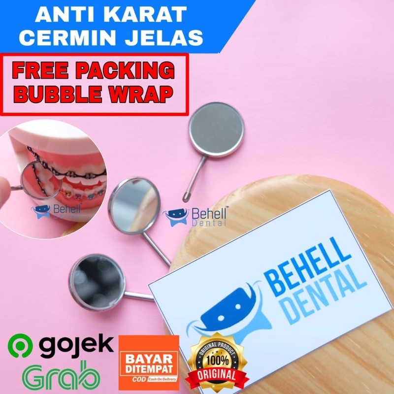 ANTI KARAT | KACA MULUT GIGI ANTI KARAT DENTAL MIRROR STAINLESS STEEL AUTOCLAVE . CERMIN