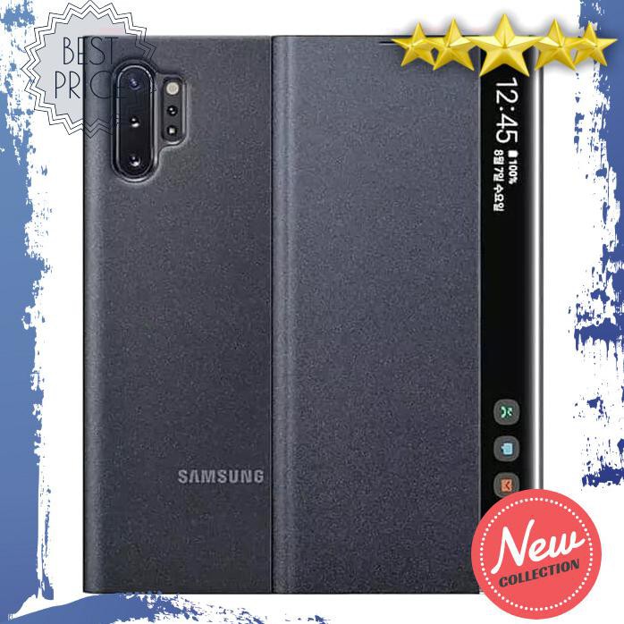 CASING HP SAMSUNG NOTE 10 NOTE 10+ PLUS FLIP CASE CLEAR VIEW AUTOLOCK