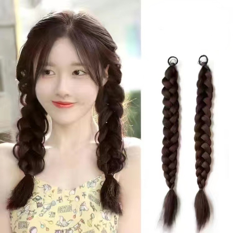 1pc Rambut Extension Model Kepang Jumbo Bahan Sintetis Gaya Afro