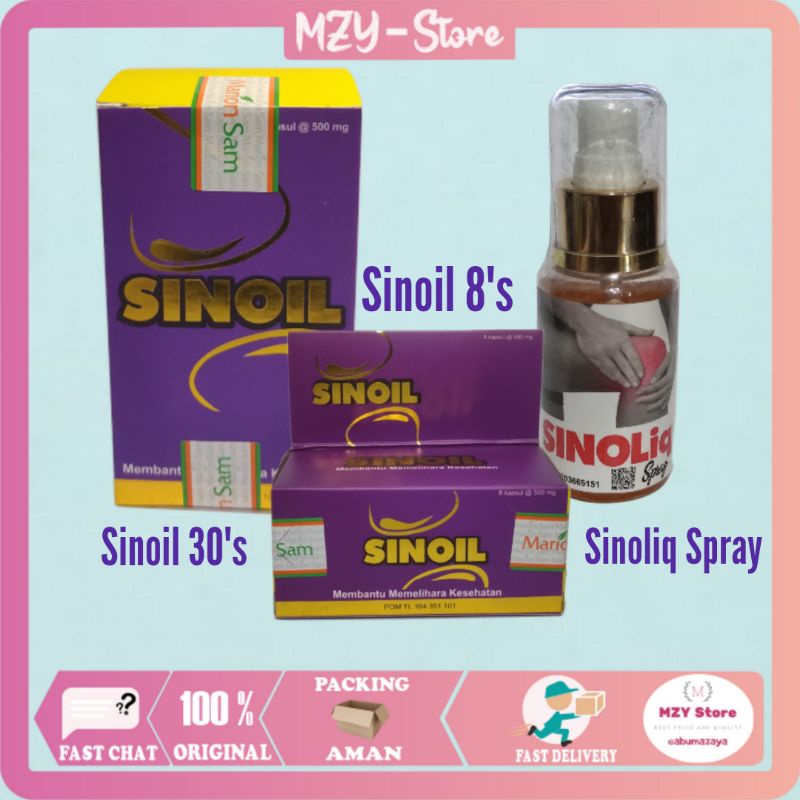 Sinoil Kapsul Sinoliq Spray Atasi Nyeri Sendi dan Pengapuran Sendi - Isi 8 Isi 30 Kapsul dan Spray