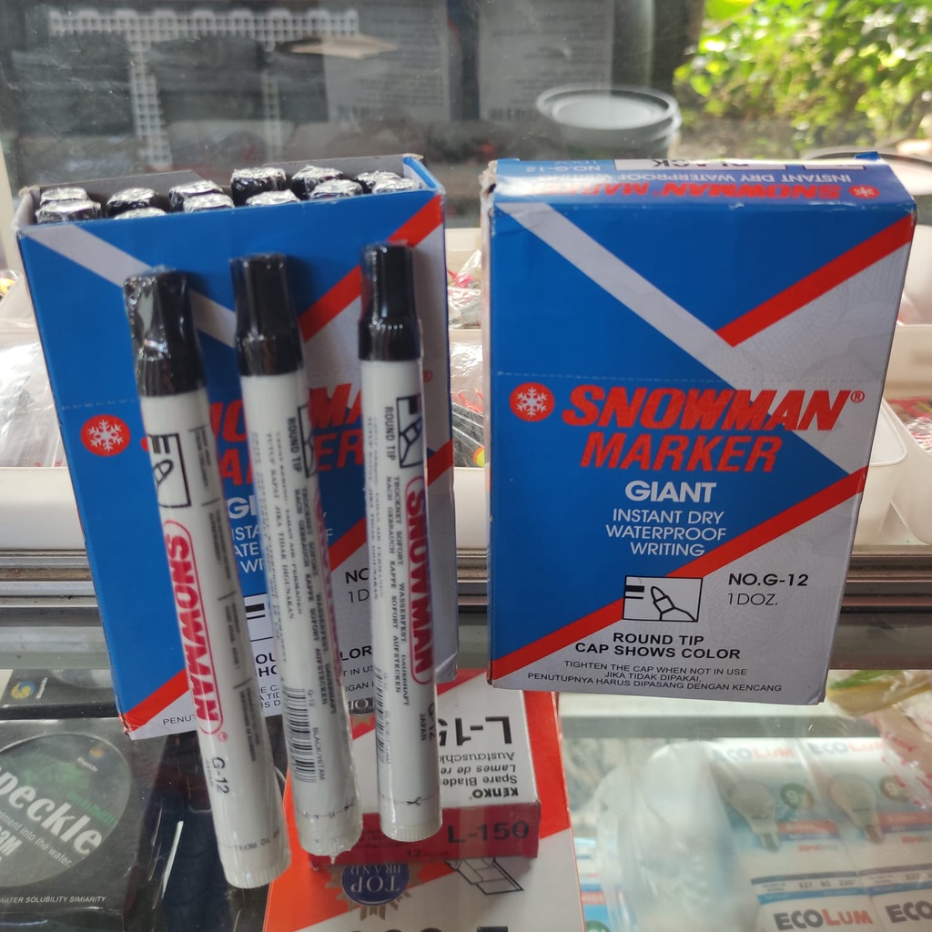 

Spidol Permanent Snowman Marker G-12 Papan Tulis Permanen White Board