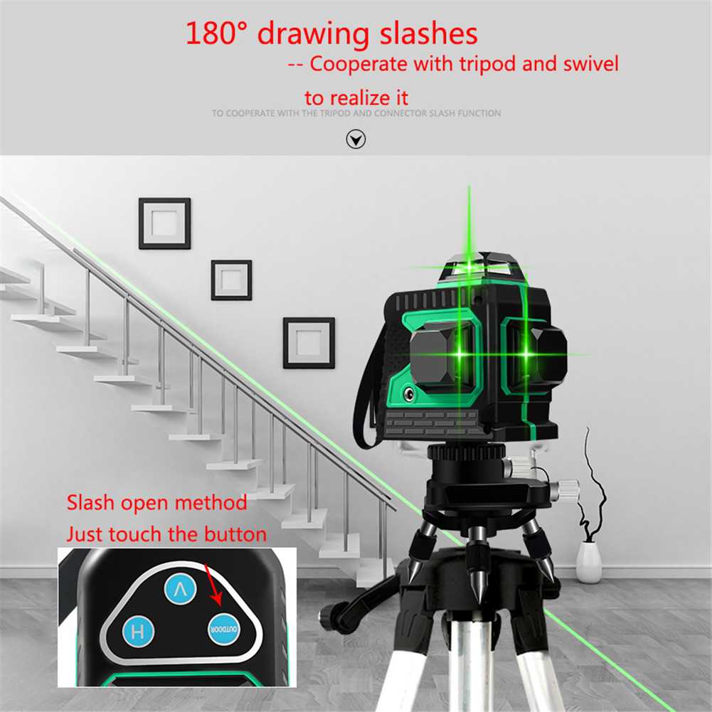 TG-DG507 YELONG SELF LEVELING 3D WALL METER LASER BEAM 12 LINE