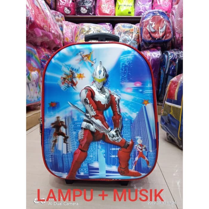 Fl53 Tas Troley Anak Tk Mobil On The Road Cars Tayo Lol Pony  BC553 Promo Tk Lampu Music Ultraman N