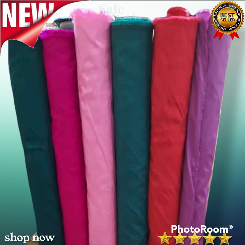 Kain Taveta Silk Doff korea_Bahan Kain Tafeta Taffeta Doff