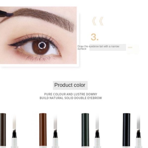 SUAKE Pensil Alis Anti Air Anti Luntur Anti Keringat bisa Alis 3D seperti PRO Waterproof Eyebrow Pencil Tint 4 Tip Brow Tattoo Pen Paint Makeup Eyebrows Waterproof Cosmetic Eye brow Liner