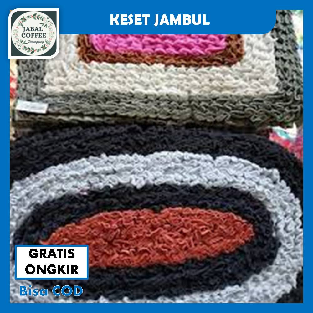 Keset Jambul Kain Tebal / Keset Jambul Perca / Keset Kaki Anti Selip / Keset Lantai Jambul Murah J54