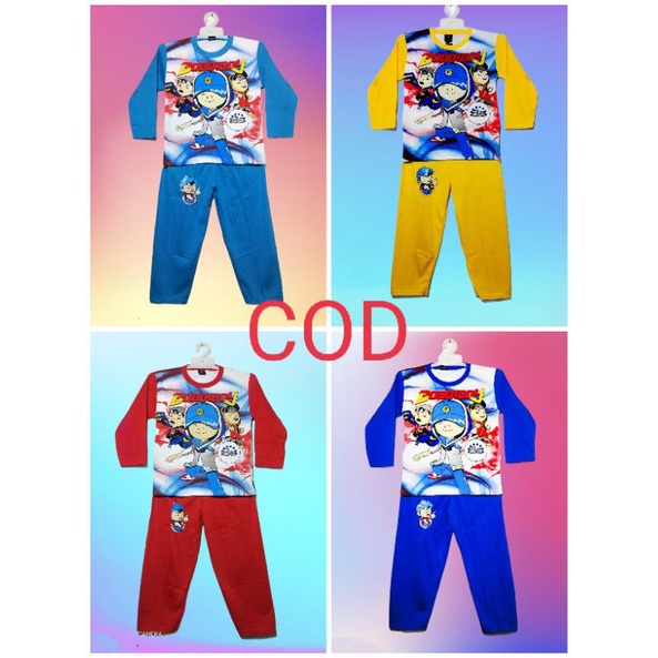 SETELAN BAJU FREE FIRE/SETELAN CELANA BNL/SETELAN BAJU ANAK BOBOIBOY LENGAN PANJANG, SETELAN BAJU PIYAMA BOBOIBOY,