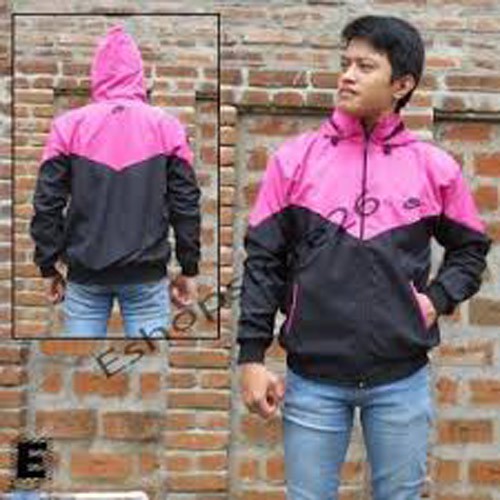 JAKET PRIA NIKE PARASUT WINDRUNNER PINK HITAM