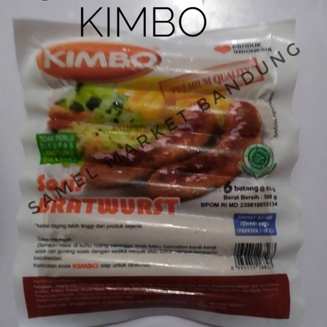 

Sosis Bratwurts Kimbo 500 gr isi 6