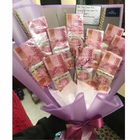 buket uang 100.000k asli terpercaya