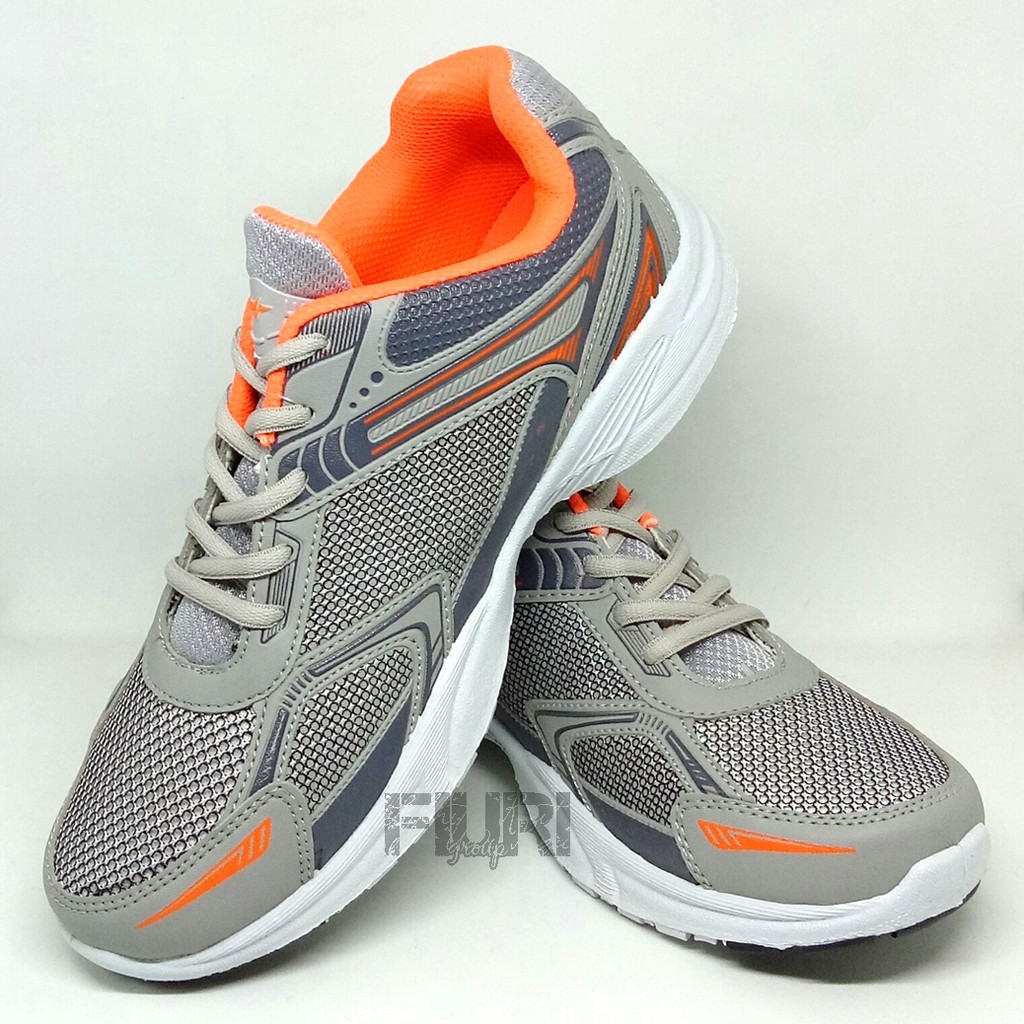 FIURI - Pro ATT Original - MC 52 Abu Oranye 39-43 - Sepatu Kets Pria - Sepatu Sneakers Pria - Sepatu Olahraga Sport Pria - Sepatu Casual Kanvas - Sepatu Jogging Lari Fitness Gym Senam Pria - Sepatu Anak Laki-Laki Cowok - Sepatu Sekolah Bertali SD SMP SMA