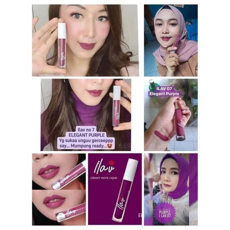 IlavLiptiskHwi07WarnaUngu Lipstik Murah Tahan Lama Lipcream Matte Lipstik paling bagus Lipstik matte