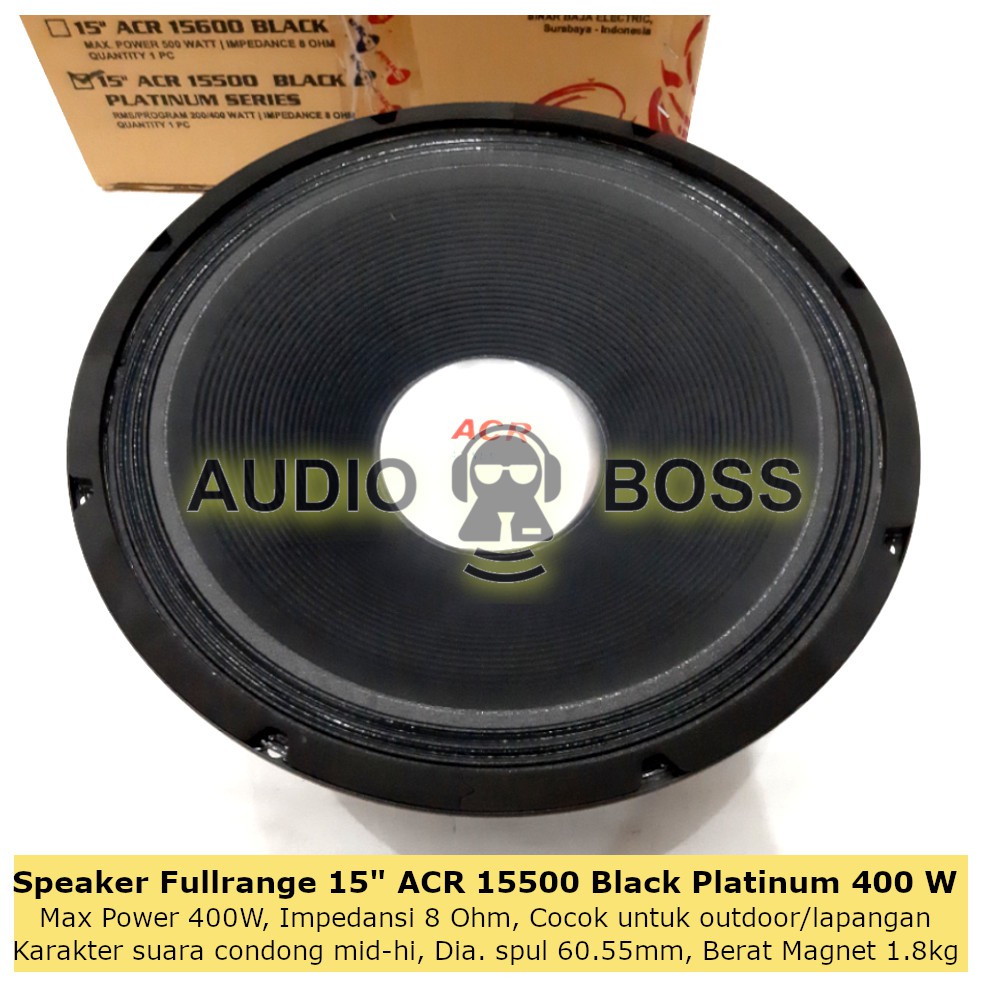 Speaker ACR 15 Inch 15500 Black Platinum Series - Speaker 15500 ACR 15500 Hitam Platinum