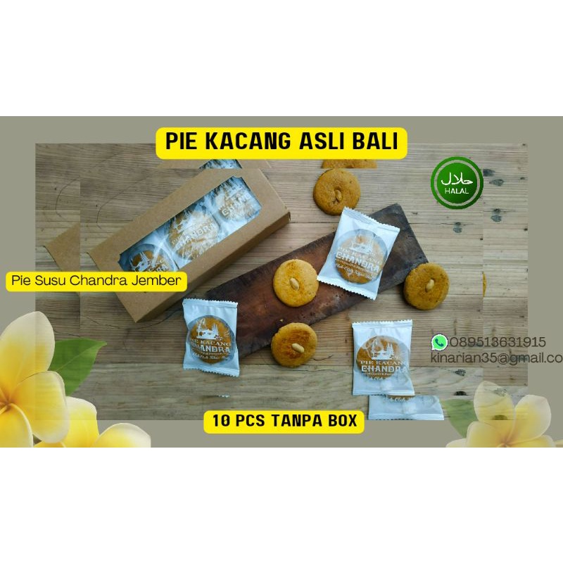 Pie Kacang Chandra 1 Box isi 10 pcs | Kue Kacang | Pie Susu Chandra | Pie Kacang Chandra | Oleh² Khas Bali |