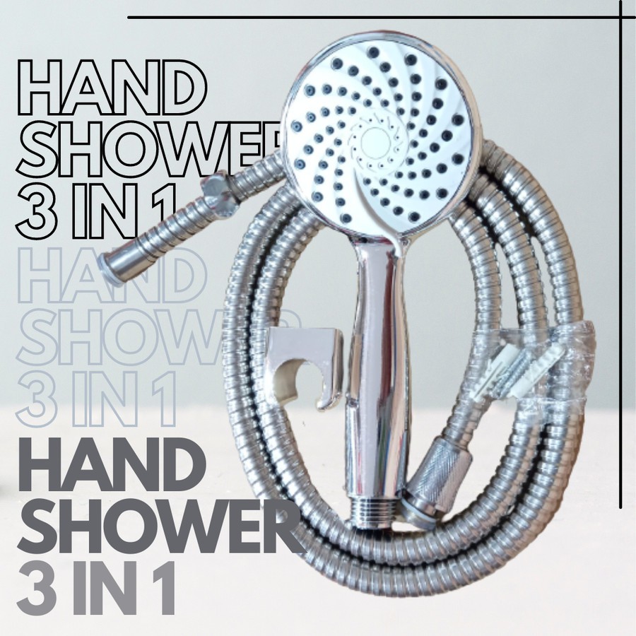 HAND SHOWER MANDI SELANG FLEXIBLE 150cm SHOWER AIR MANDI SHOWER TANGAN