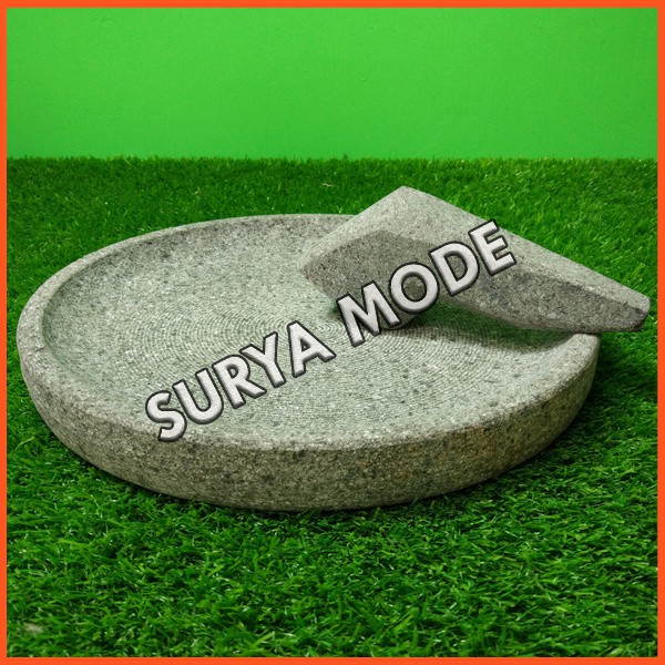 cobek asli dari batu 28 cm cobek batu kali hitam