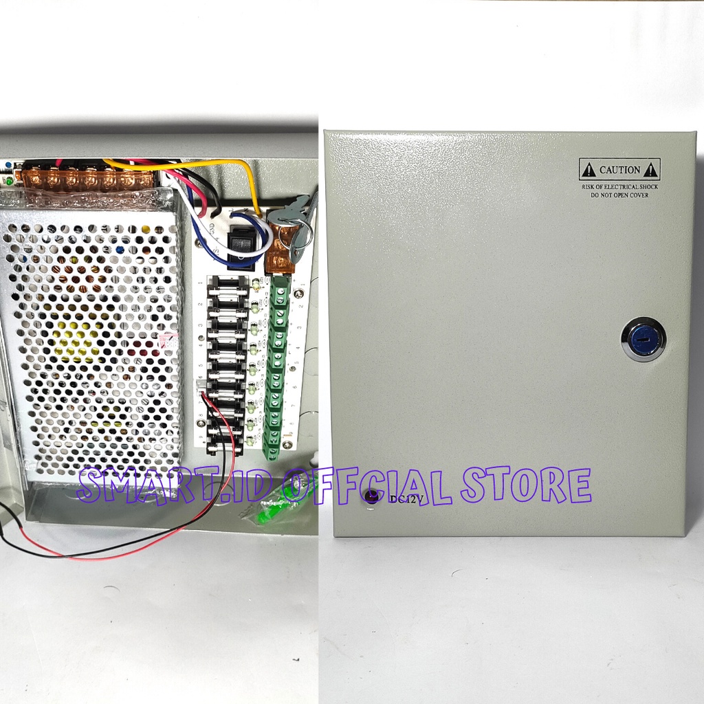 Central PSU CCTV 12V-15A 10CH - CCTV Power Supply - Smart ID Jambi