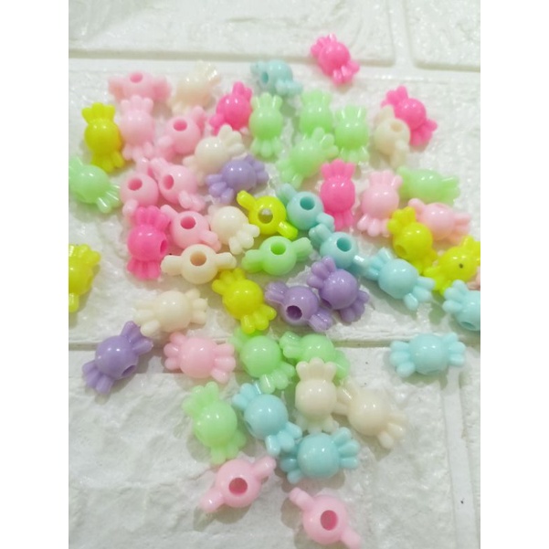 Parel Manik Monte Pastel Motif Permen Kecil 25gram