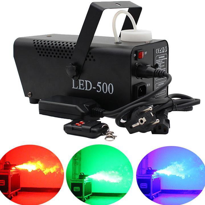 Grab Medan Sistem Fogger Panggung Stage Machine Ejector with RGB LED KYAAO KY-LED500 Hitam
