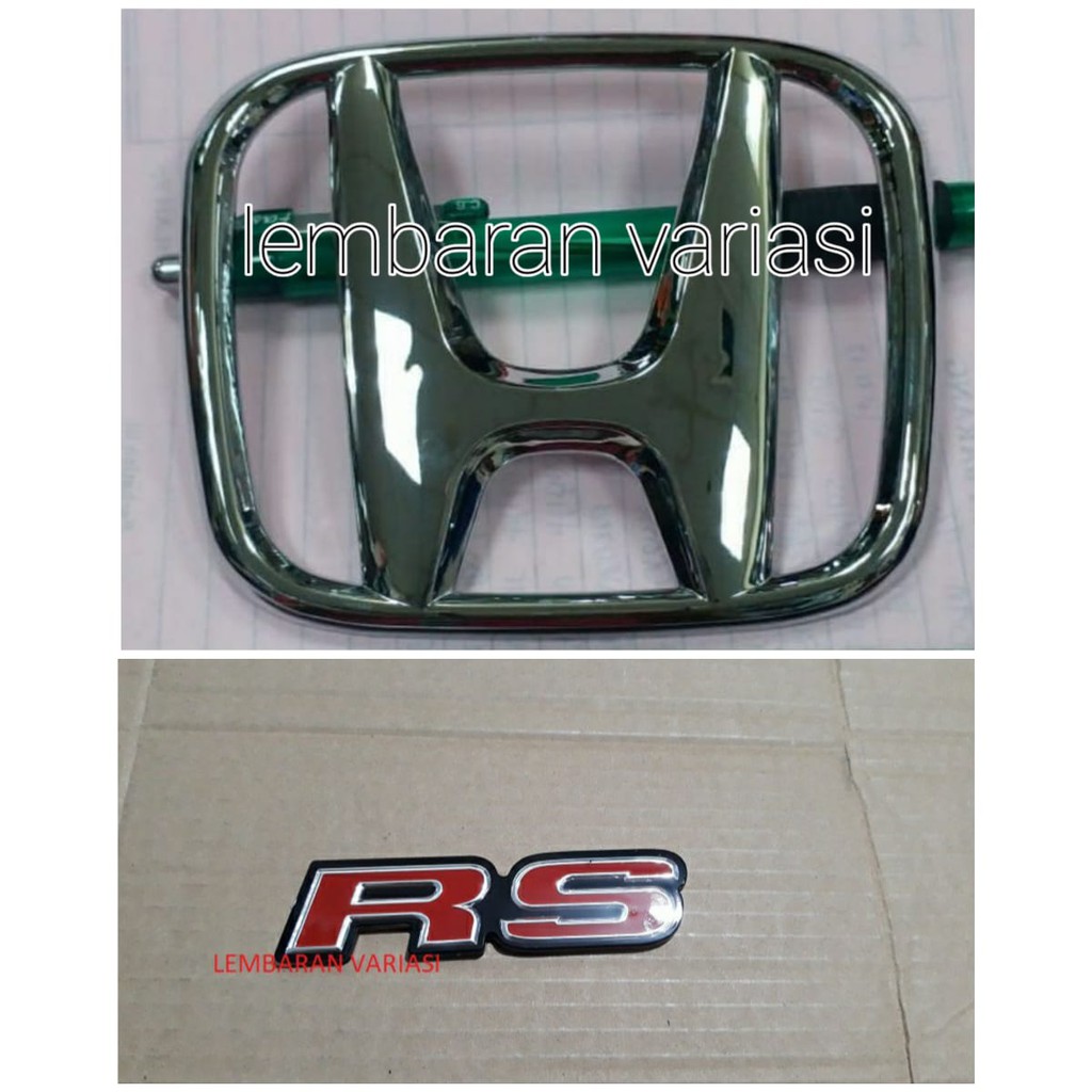 PAket Emblem Logo Honda Belakang Brio 2019 + Emblem RS