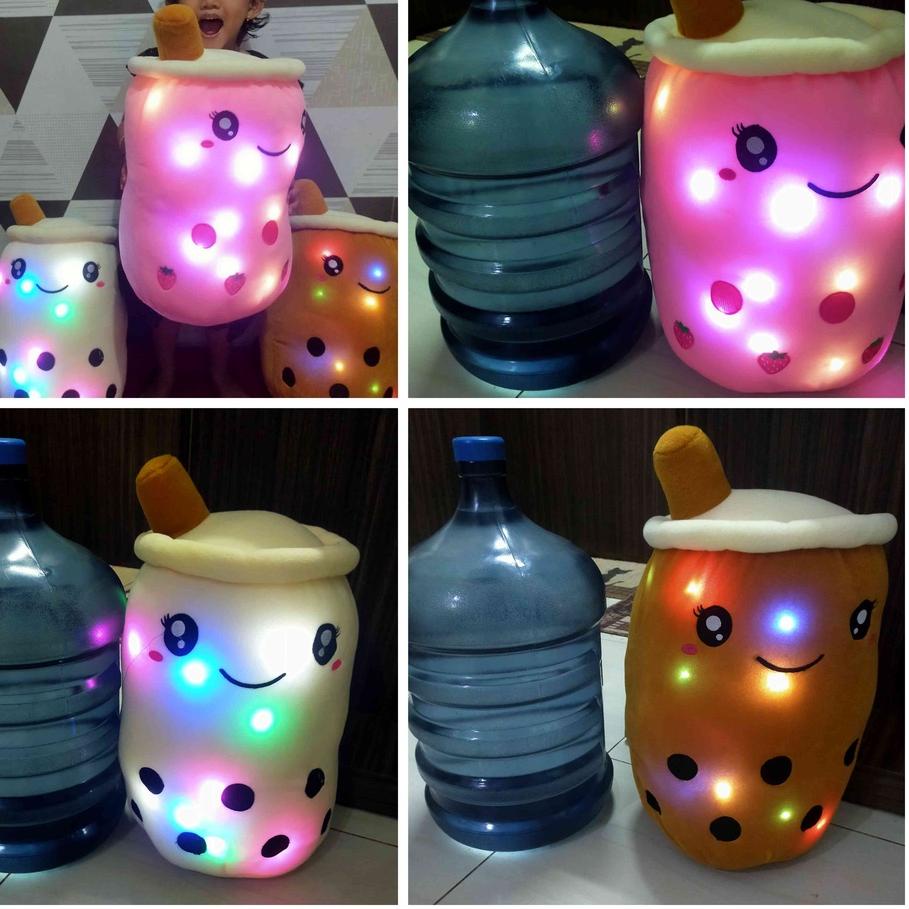 ✷ Boneka Boba Milk Tea JUMBO LED Berlabel SNI ☁